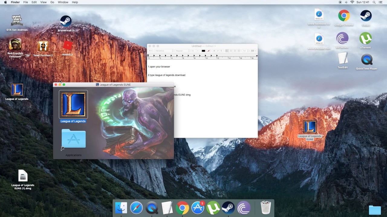 Can you download league of legends on a mac os